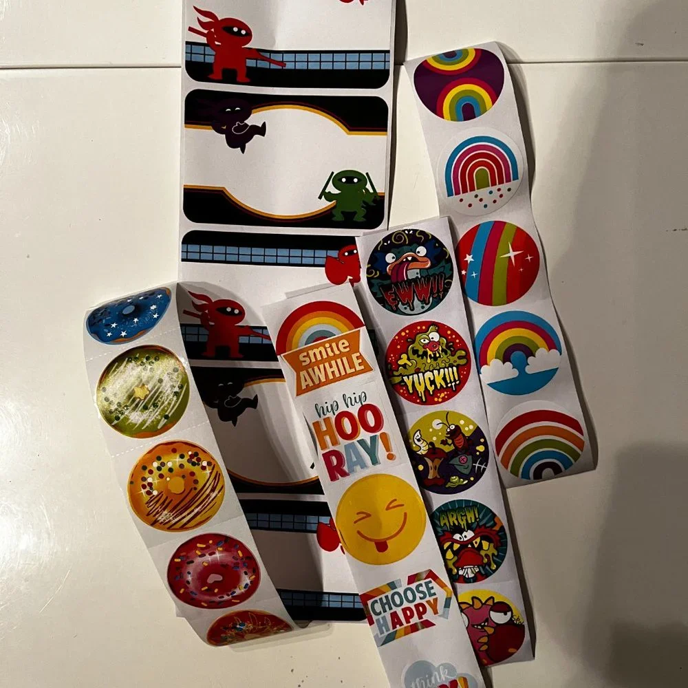 Stickers -- An Assortment -- Rainbows, Donuts, Gross‎ and Ninja (p/s/x)
